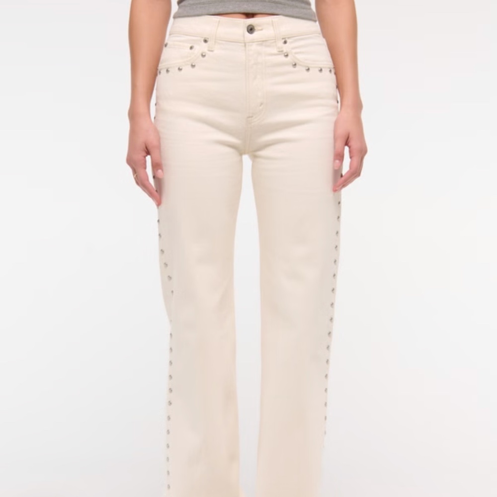 Abercrombie 12short cream jeans